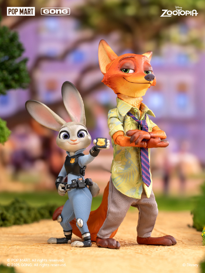 【Pre-order】GONG Zootopia Nick Fox and Judy Rabbit Police Officer figurines