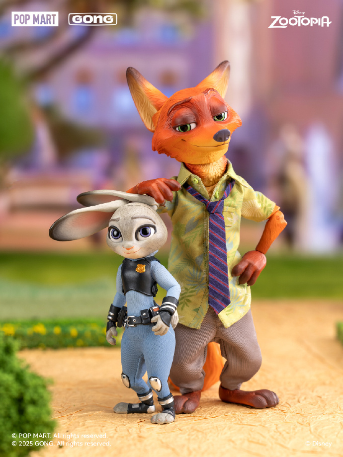 【Pre-order】GONG Zootopia Nick Fox and Judy Rabbit Police Officer figurines