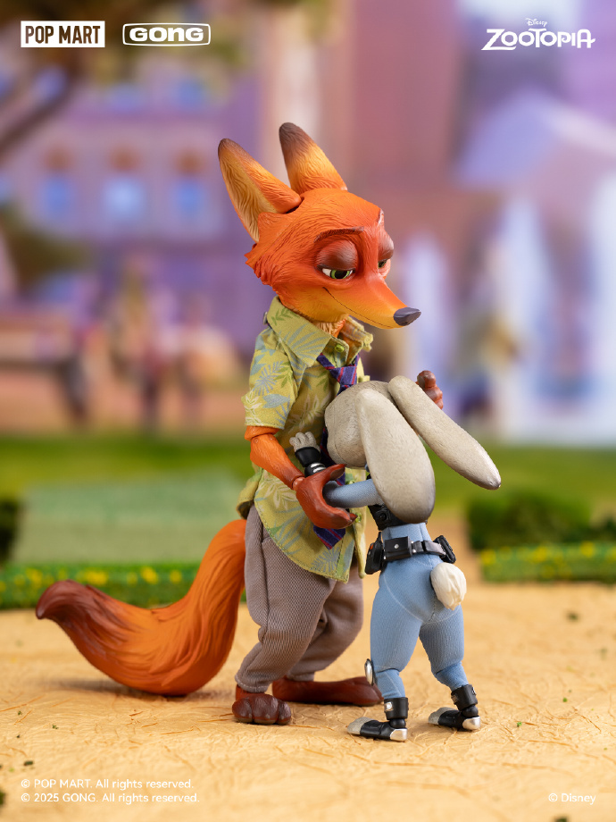 【Pre-order】GONG Zootopia Nick Fox and Judy Rabbit Police Officer figurines