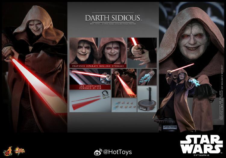 IN STOCK HotToys MMS745 1/6 Star Wars Prequel 3 Darth Sidius Special Edition