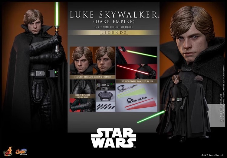 In stock Hot Toys Luke Skywalker Star Wars: Dark Empire CMS019 1/6th Figure（Hair with glue）