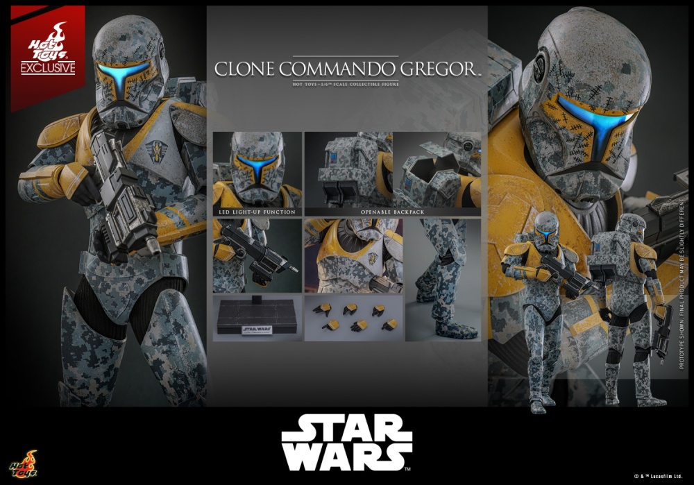 IN STOCK  Hot Toys TMS155 Star Wars The Clone Wars Clone Commando Gregor 1/6 Figure