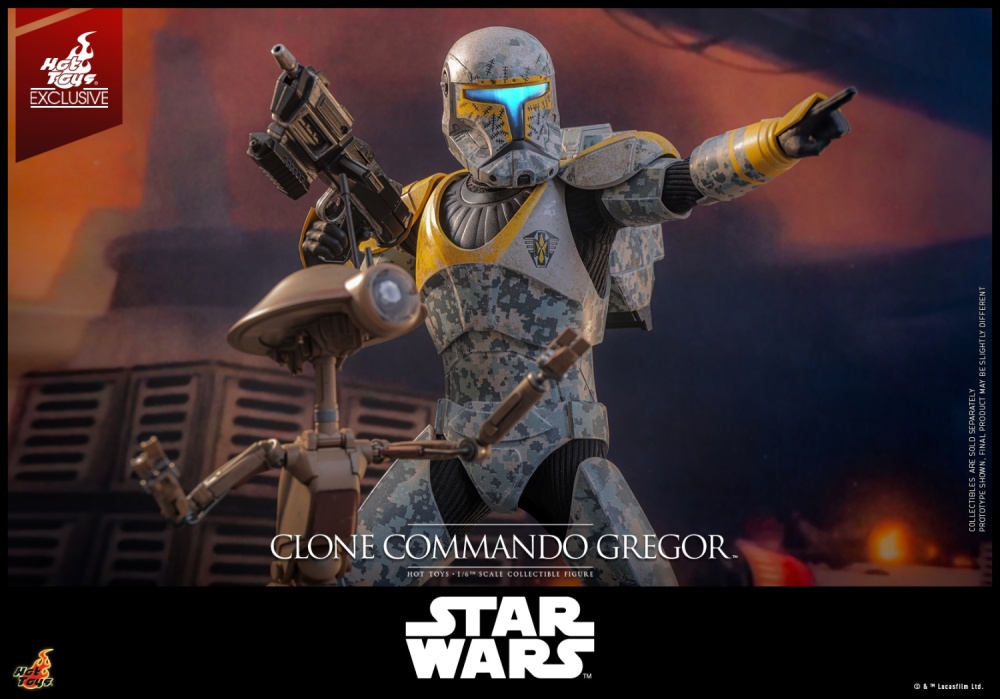 IN STOCK  Hot Toys TMS155 Star Wars The Clone Wars Clone Commando Gregor 1/6 Figure