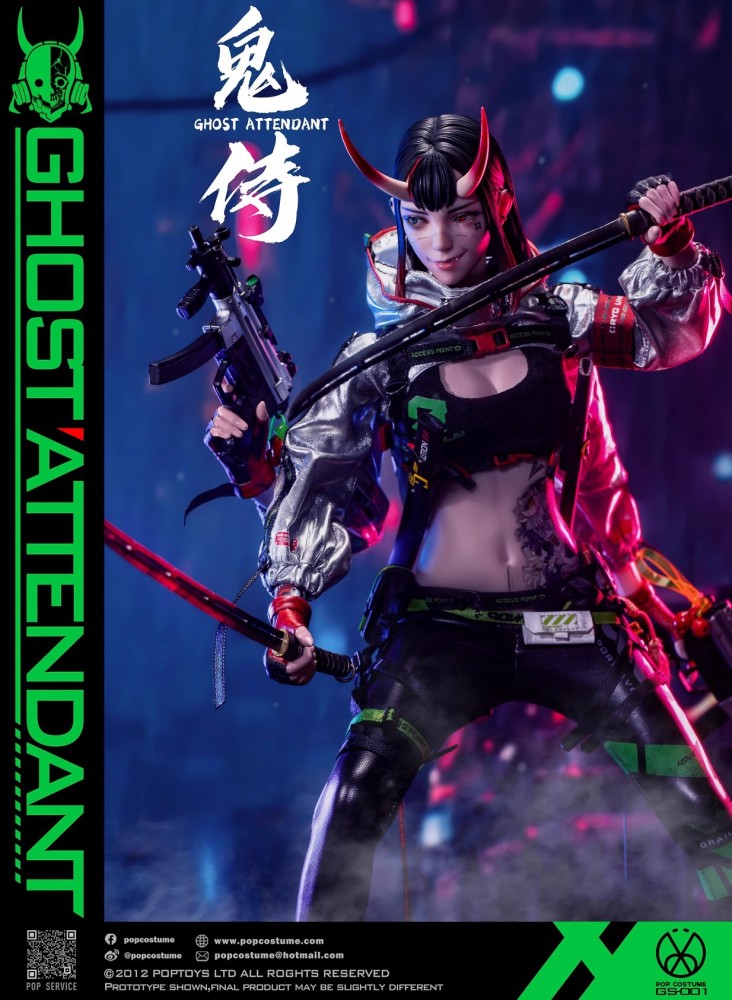 IN STOCK  POP COSTUME GS-001 GS001 1/6 Ghost Attendant Samurai Action Figure