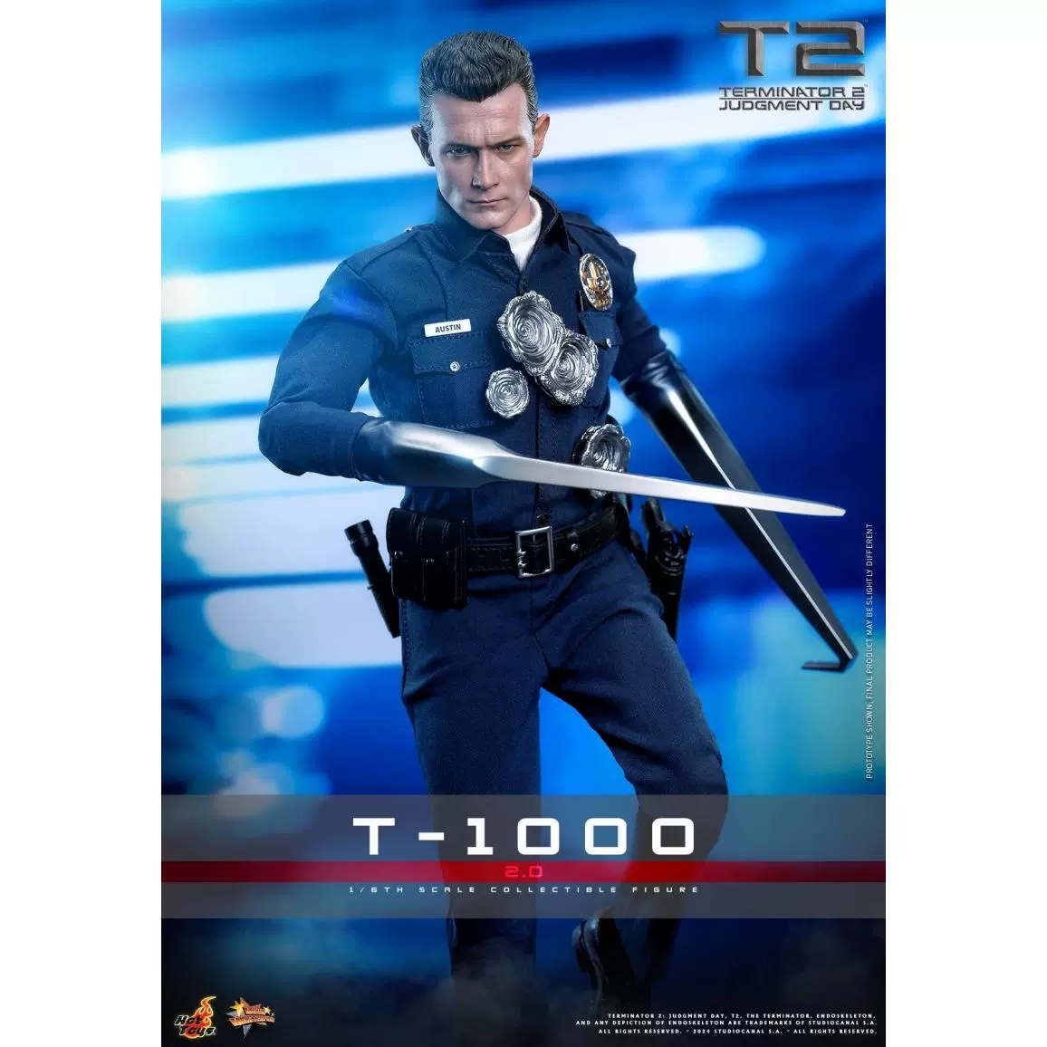 In Stock Hot Toys MMS774 Terminator 2 Judgment Day T1000