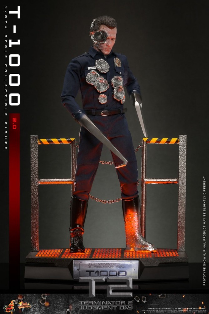 In Stock Hot Toys MMS774 Terminator 2 Judgment Day T1000 (2.0) Robert Patrick Figure