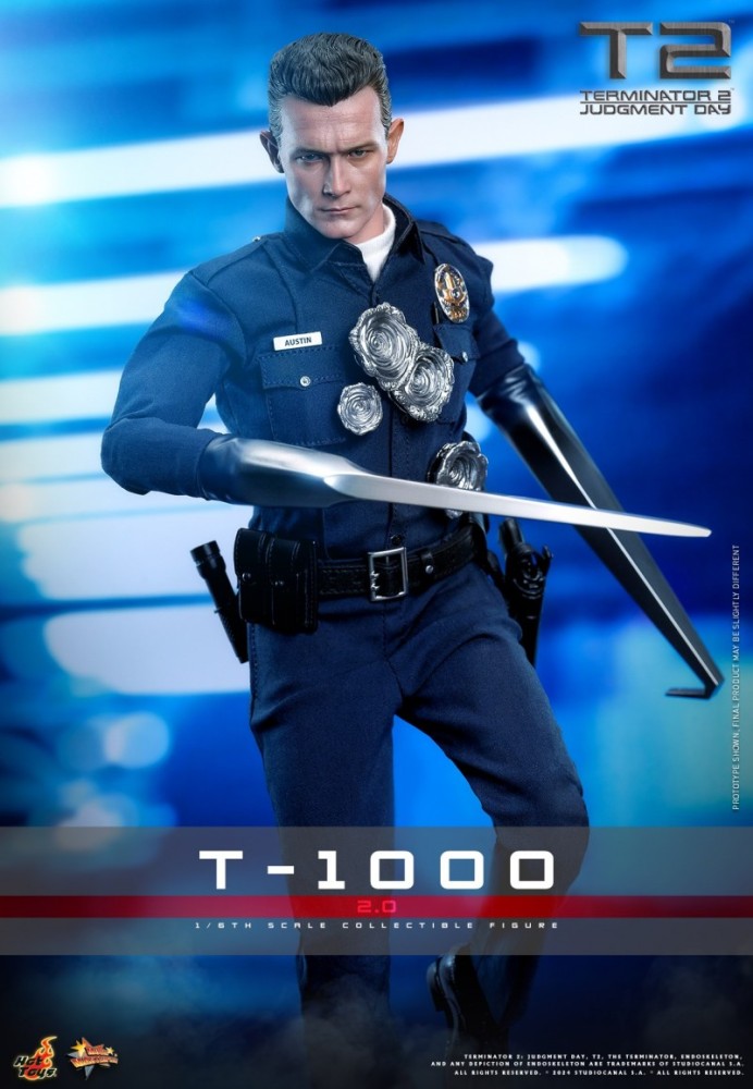 In Stock Hot Toys MMS774 Terminator 2 Judgment Day T1000 (2.0) Robert Patrick Figure