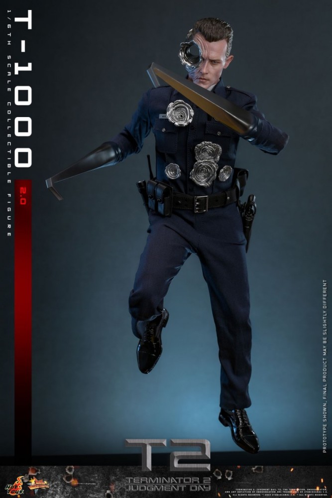 In Stock Hot Toys MMS774 Terminator 2 Judgment Day T1000 (2.0) Robert Patrick Figure