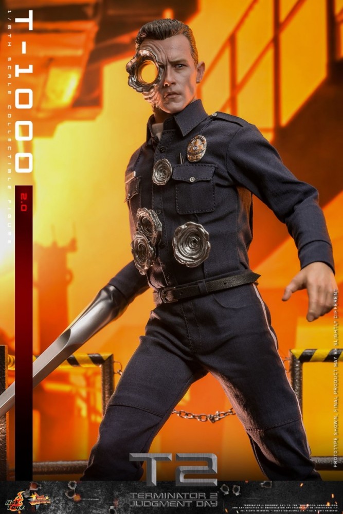 In Stock Hot Toys MMS774 Terminator 2 Judgment Day T1000 (2.0) Robert Patrick Figure