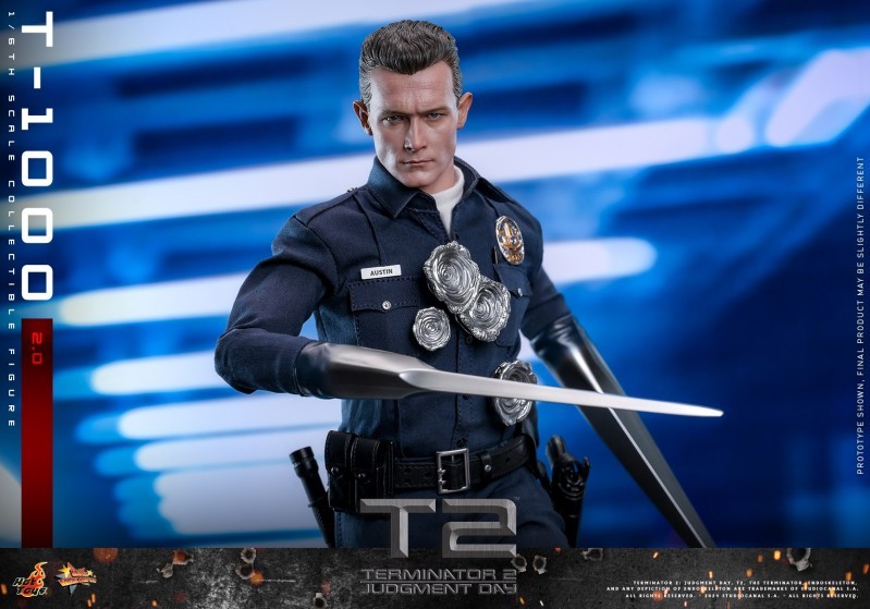 In Stock Hot Toys MMS774 Terminator 2 Judgment Day T1000 (2.0) Robert Patrick Figure