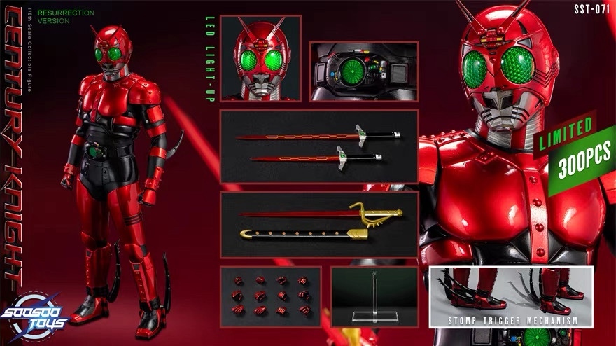 IN STOCK  Soosootoys Red Shadow Warrior Kamen Rider sst-071 Silver Shadow Warrior 1/6 Movable