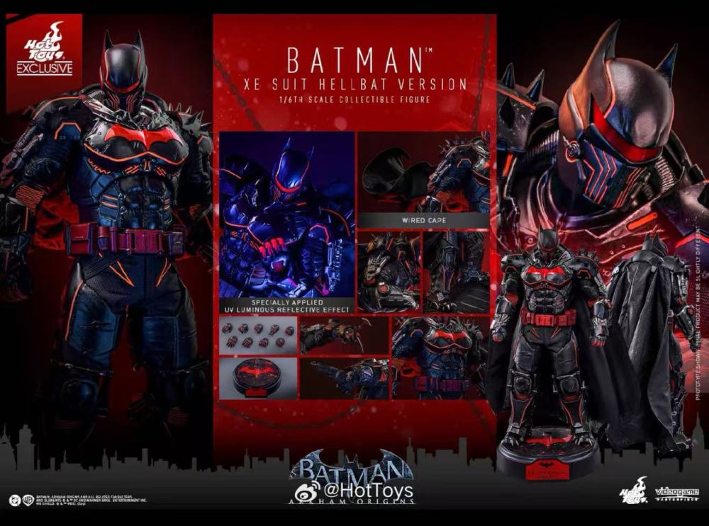 In Stock Hottoys "Batman: Arkham Origins" Batman (Heat Energy Version of Hellbat Armor) vgm73