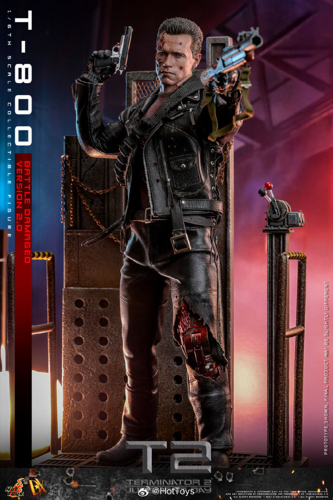 HotToys HT 1/6 DX46 Terminator 2：Judgment Day T800 2.0 Action Figure