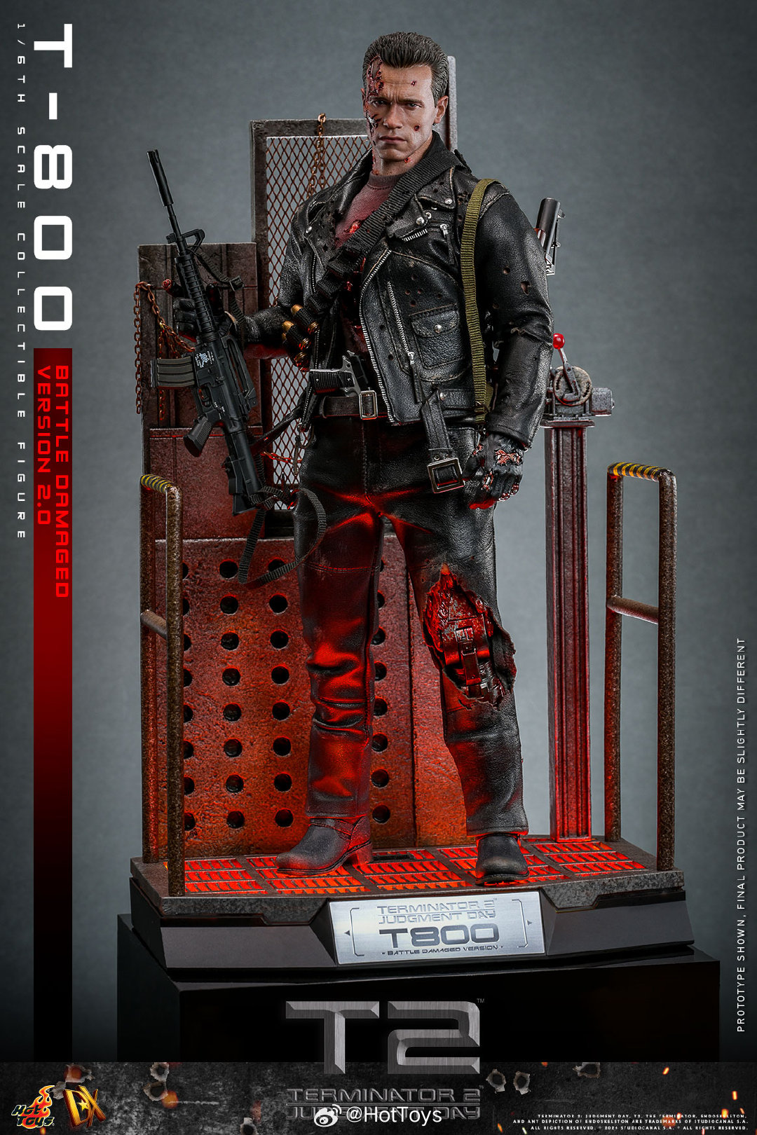 HotToys HT 1/6 DX46 Terminator 2：Judgment Day T800 2.0 Action Figure