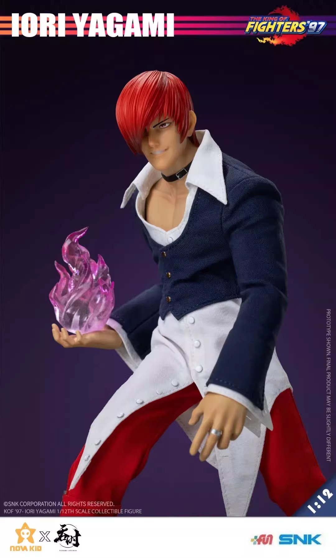 In Stock 1/12 TUNSHI STUDIO TS-XXZ-008 KOF '97 IORI YAGAMI Action