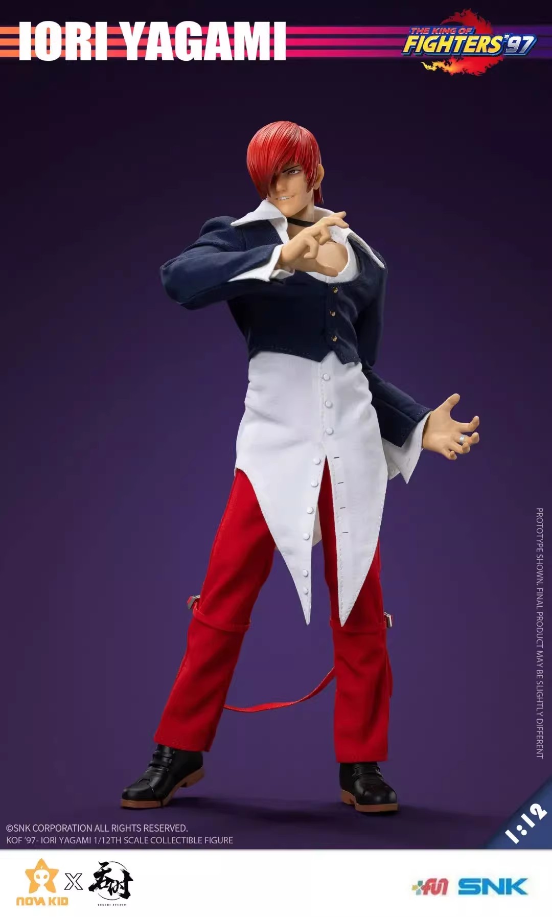 In Stock 1/12 TUNSHI STUDIO TS-XXZ-008 KOF '97 IORI YAGAMI Action