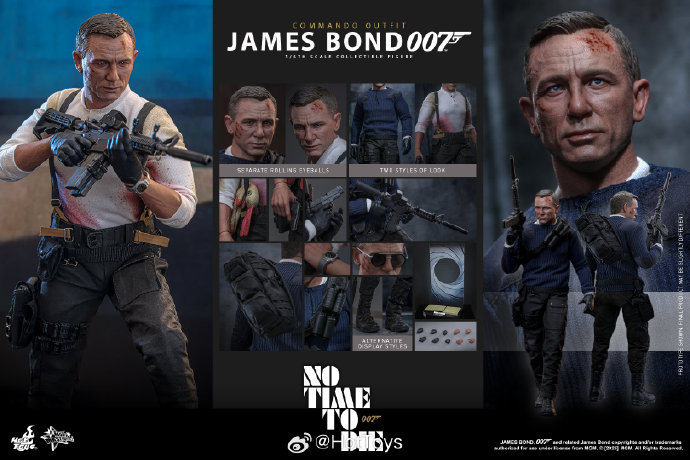 IN STOCK  Hot Toys MMS804 No Time To Die James Bond Commando-Outfit 1/6 Figure