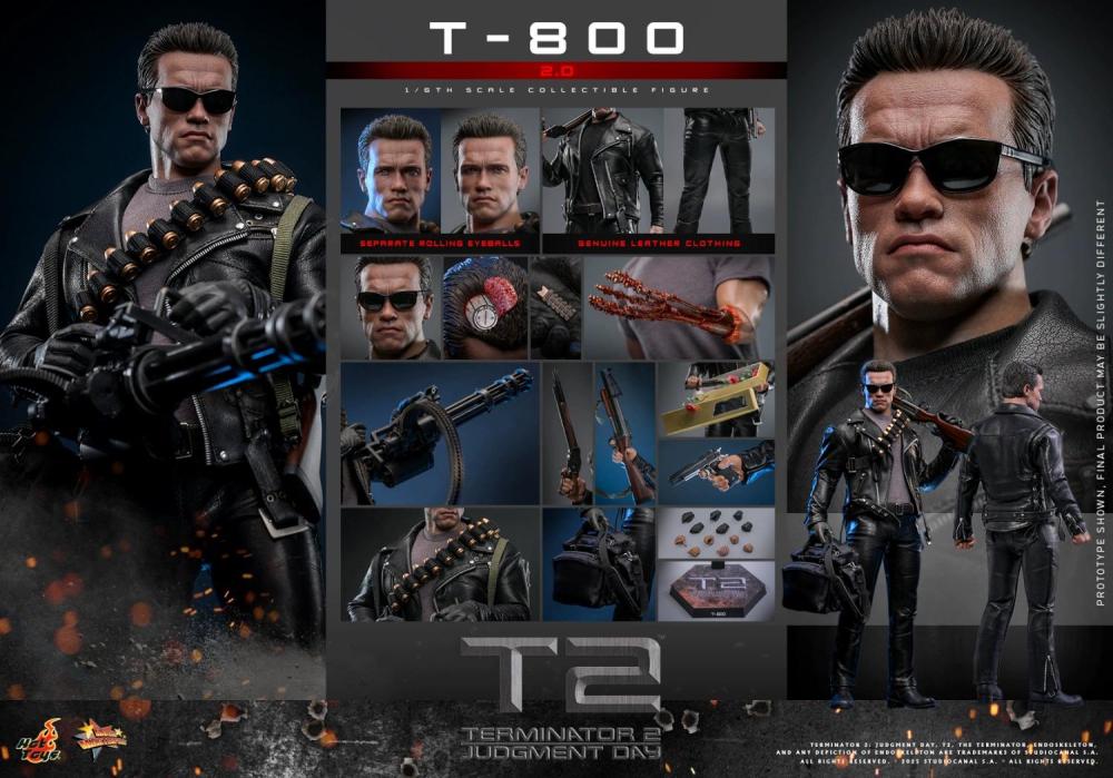 In Stock  HOTTOYS 1/6 MMS795 Terminator 2: Judgment Day T800 2.0 Arnold Figure