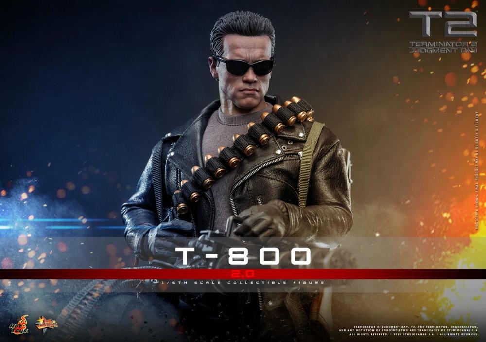 In Stock  HOTTOYS 1/6 MMS795 Terminator 2: Judgment Day T800 2.0 Arnold Figure