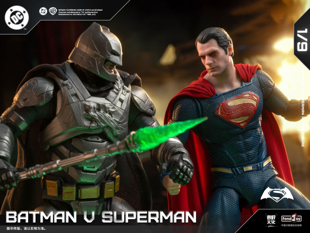 IN STOCK Fondjoy DC1020  BATMAN SUPER MAN DC BVS Deluxe Set 1/9 Action Figure Model Toy