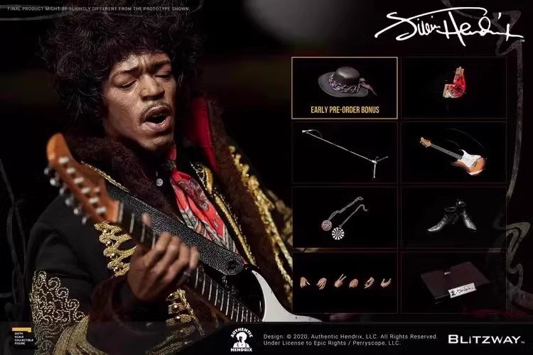 In Stock BLITZWAY Jimi Hendrix 1/6 Action Figure
