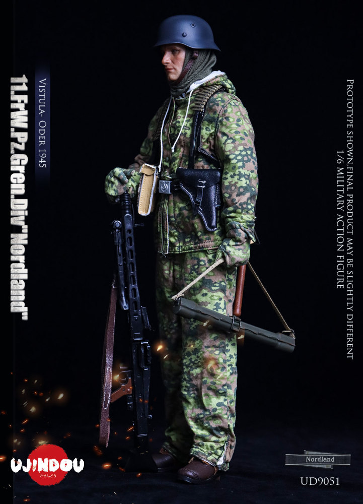 IN STOCK UJINDOU UD9051 1/6 WWII 11.FrW.Pz.Gren.Div Nordland Vistula Oder 1945