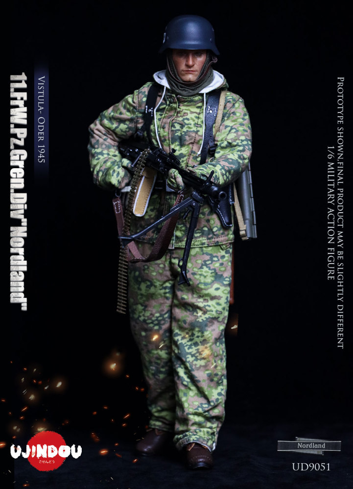 IN STOCK UJINDOU UD9051 1/6 WWII 11.FrW.Pz.Gren.Div Nordland Vistula Oder 1945