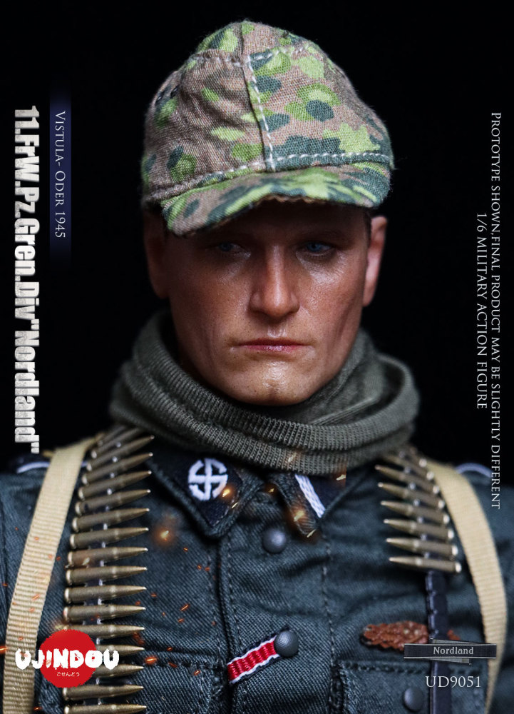 IN STOCK UJINDOU UD9051 1/6 WWII 11.FrW.Pz.Gren.Div Nordland Vistula Oder 1945