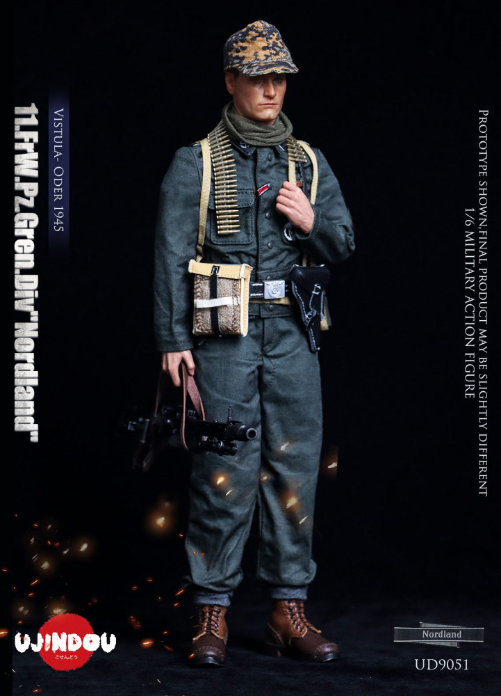 IN STOCK UJINDOU UD9051 1/6 WWII 11.FrW.Pz.Gren.Div Nordland Vistula Oder 1945