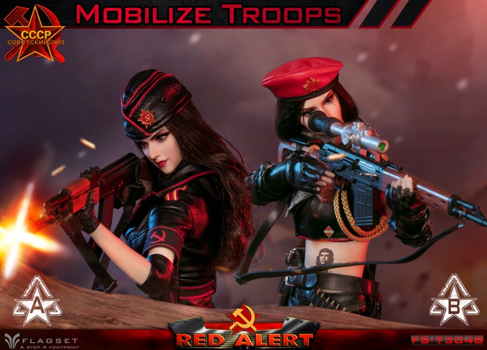 In Stock FLAGSET FS-73048 1/6 Red Alert - Soviet Sniper Squad Action Figure