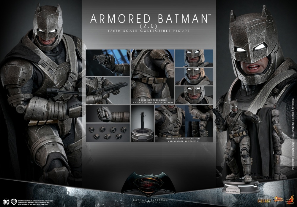Hot Toys MMS743D63 Armored Batman 2.0 Deluxe Version Sixth Scale Figure