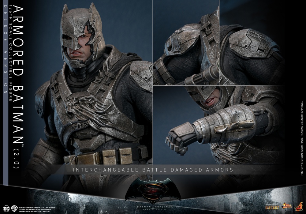 Hot Toys MMS743D63 Armored Batman 2.0 Deluxe Version Sixth Scale Figure
