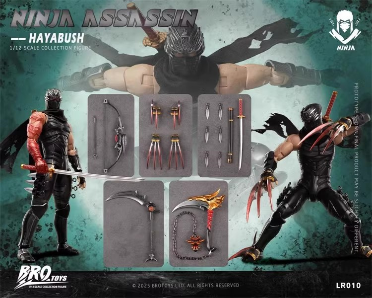 In Stock BROTOYS 1/12 LR010 Ninja Assassin Falcon Action Figure
