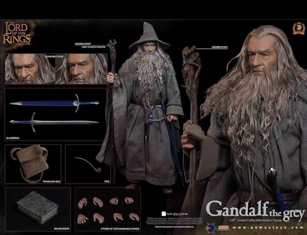 In Stock Asmus Toys CRW001 The Lord of the Rings, The Grey Robe Wizard - Gandalf 2.0