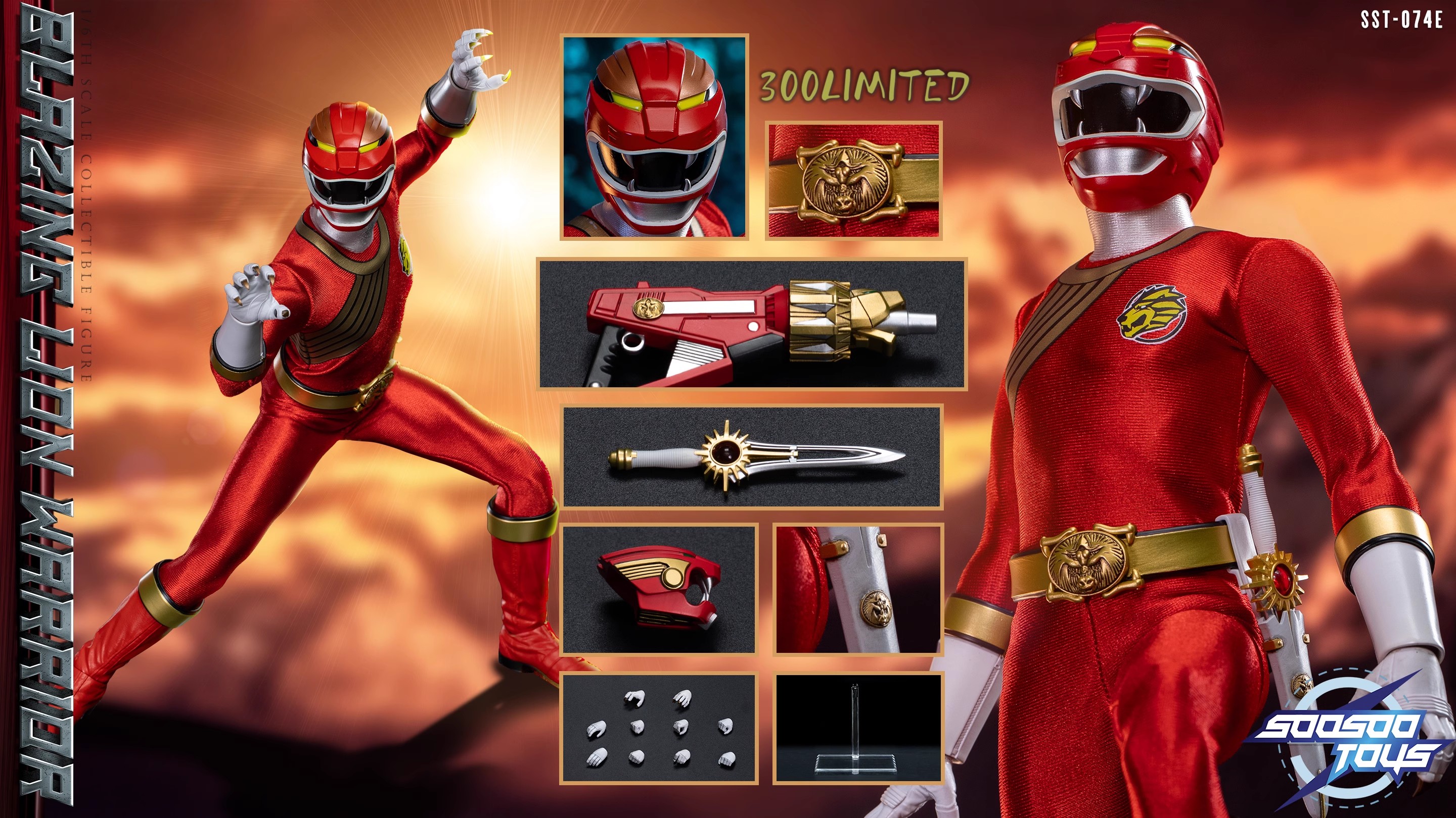 In Stock Soosootoys SST-074 Super Sentai Red Ranger 1/6 Action Figure