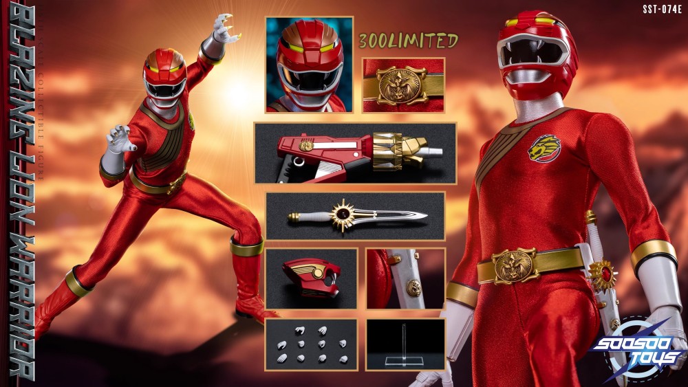 In Stock Soosootoys SST-074 Super Sentai Red Ranger 1/6 Action Figure