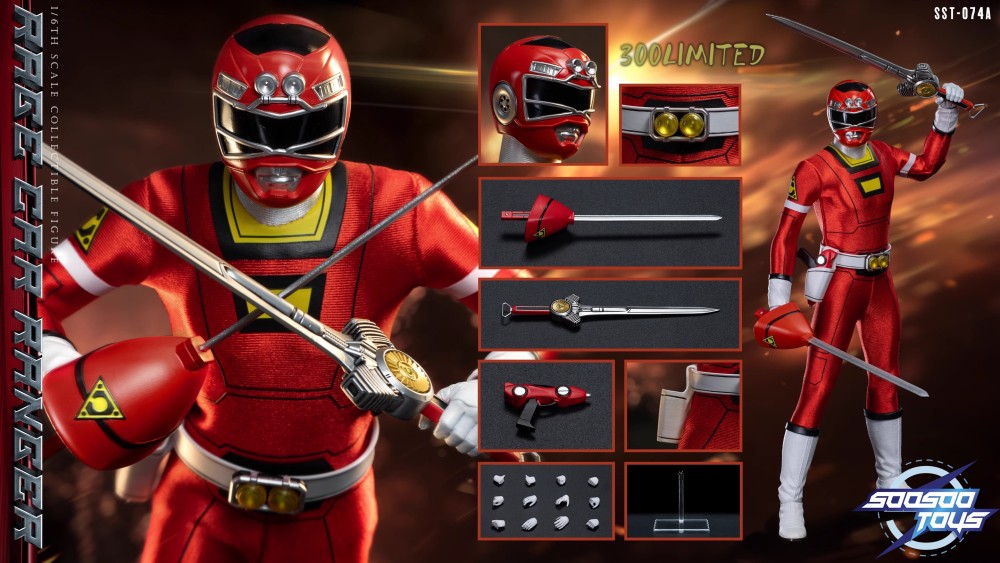 In Stock Soosootoys SST-074 Super Sentai Red Ranger 1/6 Action Figure