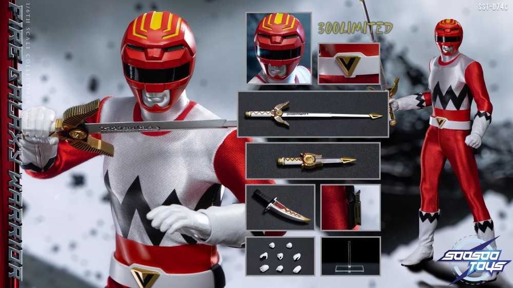 In Stock Soosootoys SST-074 Super Sentai Red Ranger 1/6 Action Figure