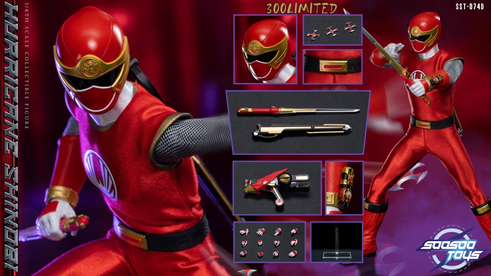 In Stock Soosootoys SST-074 Super Sentai Red Ranger 1/6 Action Figure