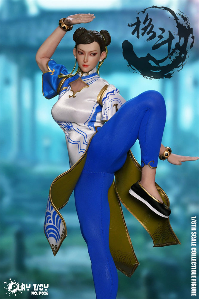 In Stock PLAY TOY 1/6 P026 Fighting Goddess 6th Edition Chun-Li Articulated Female Soldier Figure