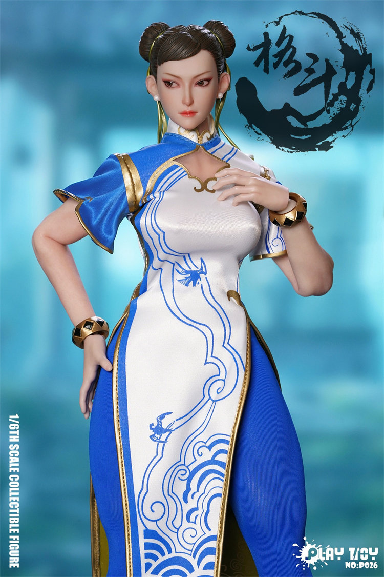 Chun-Li 1/6シームレスアクションフィギュア In Stock PLAY TOY 1/6 P026 Fighting Goddess 6th Edition Chun-Li