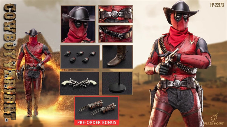 In Stock Flashpoint Studio FP-22173 1/6 Cowboy Deadpool Action Figure Model Toy