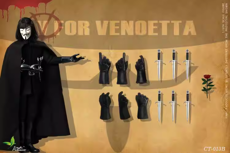 In Stock Toys Power CT-013B 1/6 V for Vendetta-Action Figure