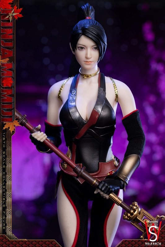 In Stock SWTOYS FS076 1/6 Ninja Momiji Female Action Figure Model Toy Black Ver.