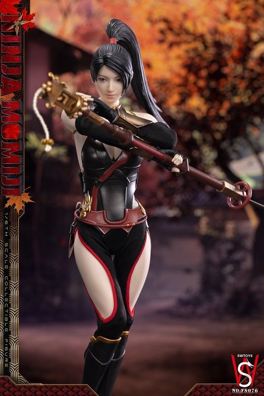 In Stock SWTOYS FS076 1/6 Ninja Momiji Female Action Figure Model Toy Black Ver.