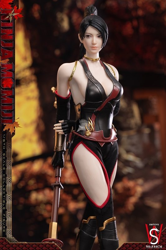 In Stock SWTOYS FS076 1/6 Ninja Momiji Female Action Figure Model Toy Black Ver.