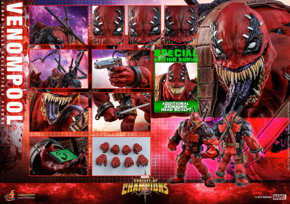 In Stock HOTTOYS VGM35B 1/6 Limited Edition Venom Deadpool Action Figure （Special Edition）