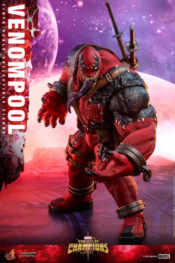 In Stock HOTTOYS VGM35B 1/6 Limited Edition Venom Deadpool Action Figure （Special Edition）