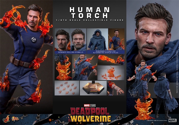 In Stock HOTTOYS MMS789 Deadpool & Wolverine 1/6th scale Human Torch Collectible Figure