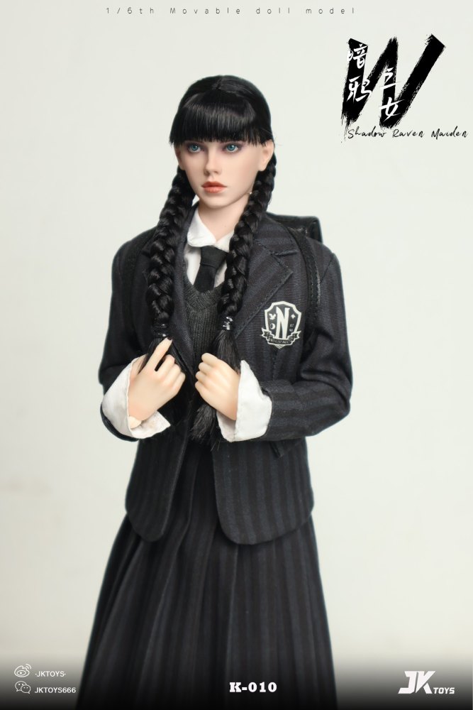 In Stock  JKTOYS K-010 1/6 Shadow Raven Maiden Female Action Figure Model Toy